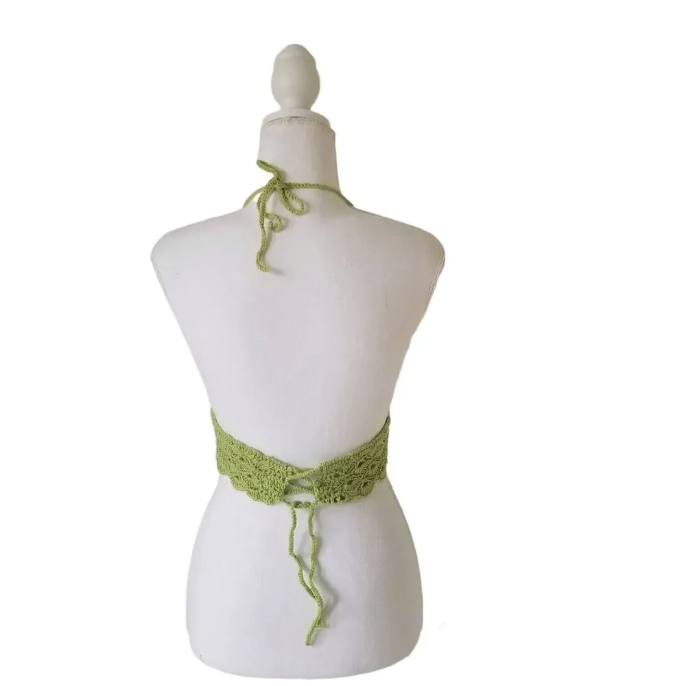 Handmade Crochet Halter Crop Top! - Size M